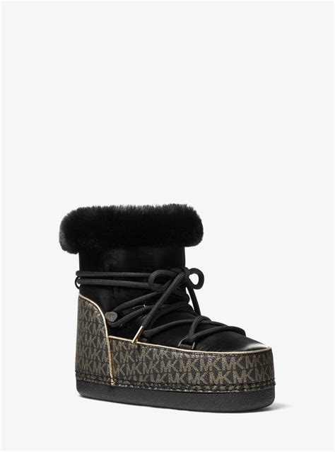 zelda boots michael kors|Zelda Metallic Logo and Velvet Boot .